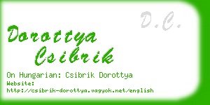 dorottya csibrik business card